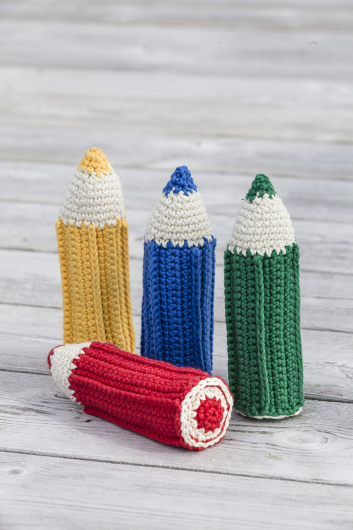 Virkade färgpennor - amigurumi