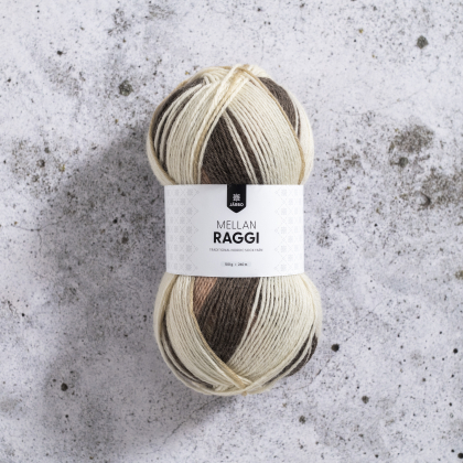 Mellanraggi 100g gradient beige