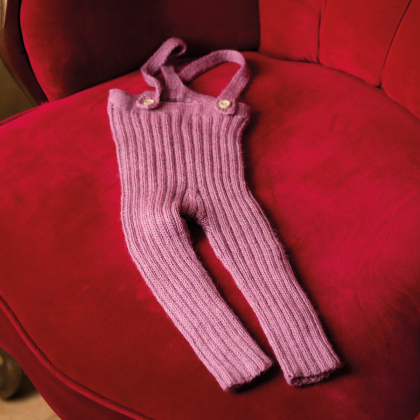 Geranium - babybyxor med hängslen