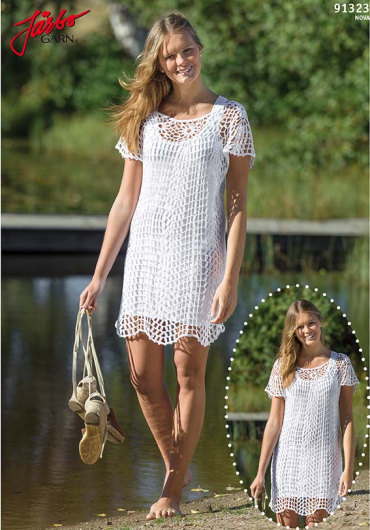 Klänning med stolpgrupper