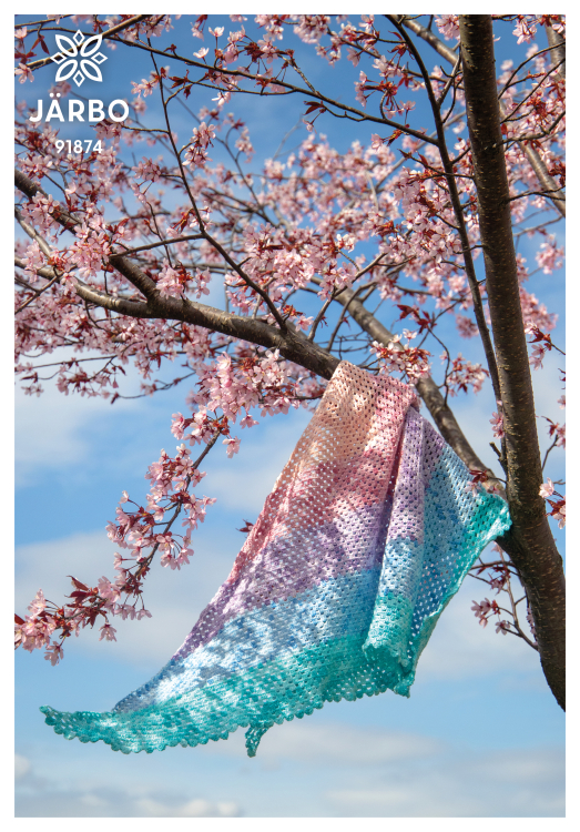 Pastellsommar - enkel virkad sjal