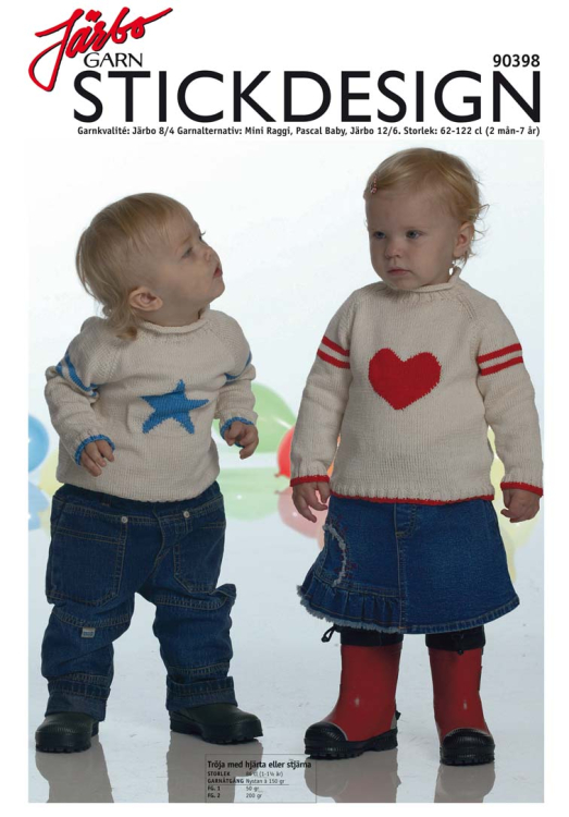 Tröja med hjärta eller stjärna