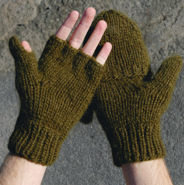 Torgvante med nedfällbar hätta