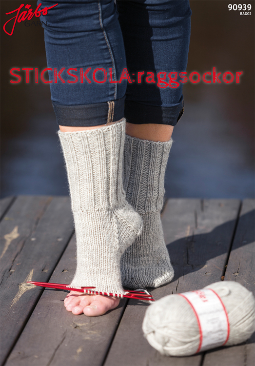 Lär dig att sticka raggsockor, steg för steg