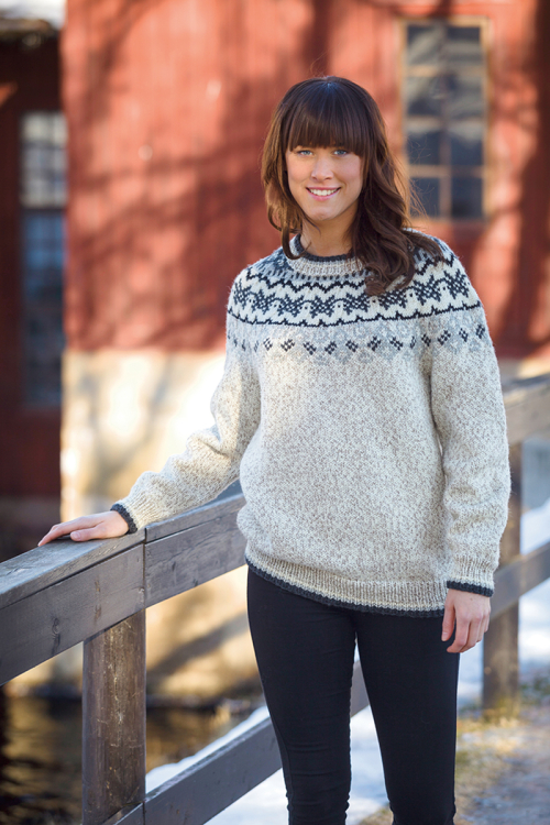 Unisextröja med runt ok