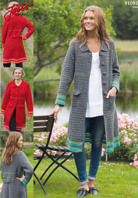 Färgstark långkofta