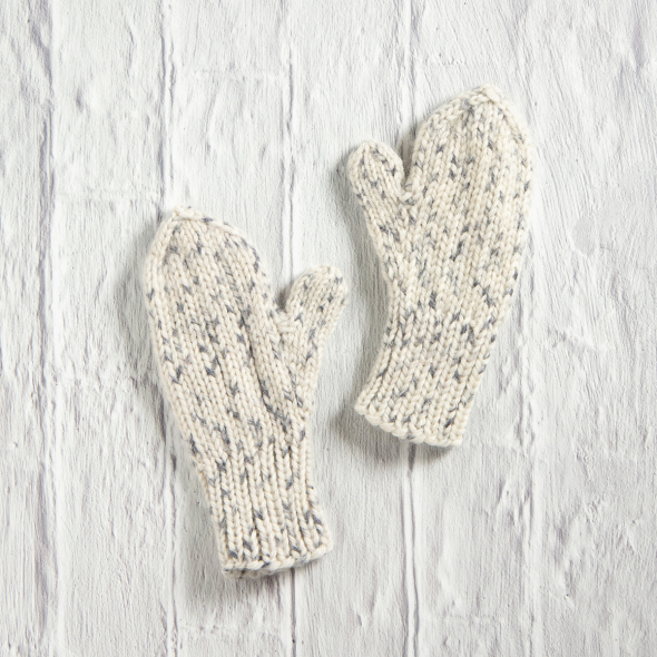 Sigrid - resårstickade barnvantar