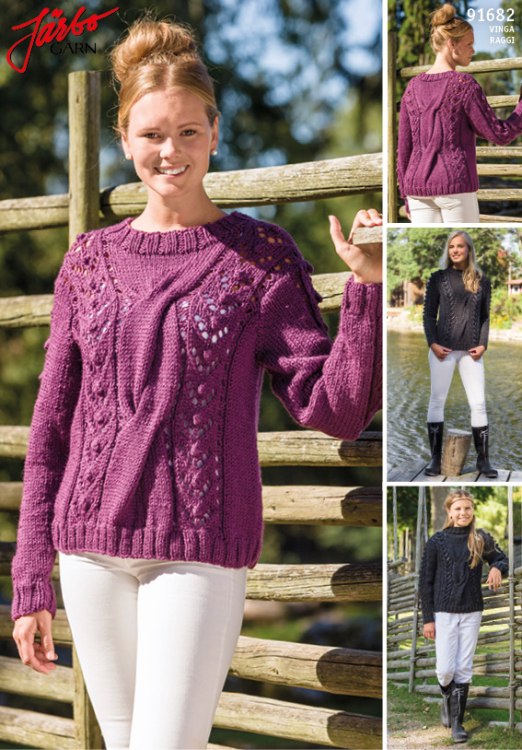 Damtröja med flätor