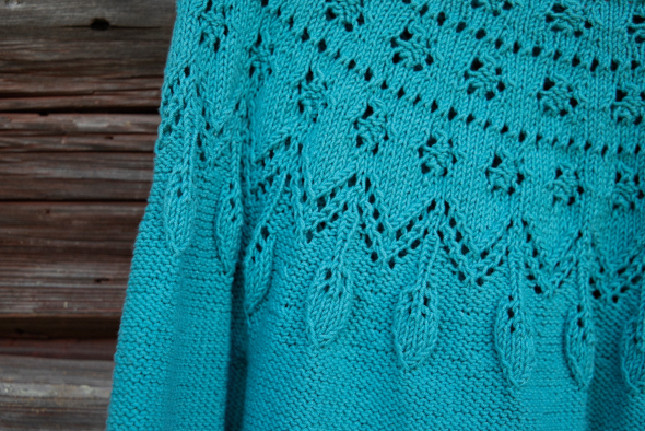 Anna - tröja med spetsstickat ok