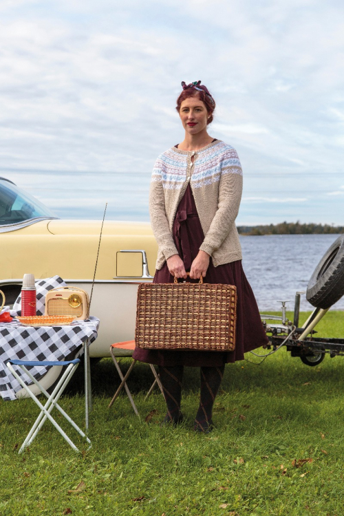 Picknickkoftan - kofta med mönsterstickat ok