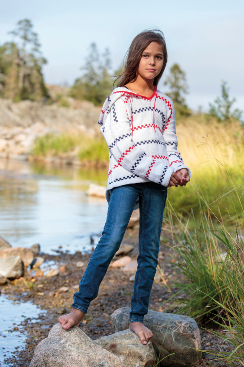 Sally - pippitröja med huva till barn