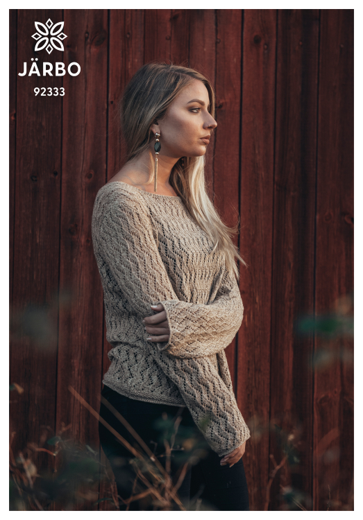 Spetsstickad damtröja med isydd ärm