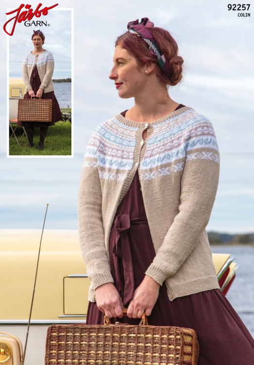 Picknickkoftan - kofta med mönsterstickat ok