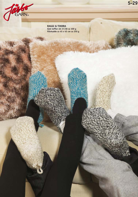 Gästtofflor på pälskuddar