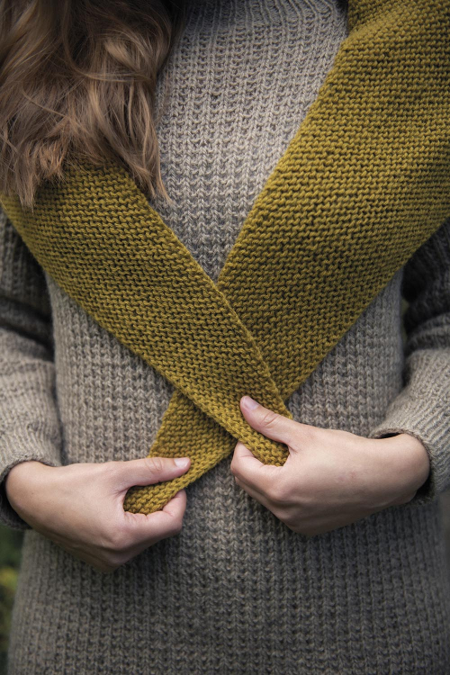 Vittra - rätstickad sjal