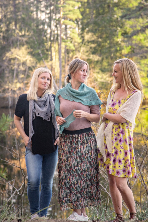 Tre systrar - linsjal med tre olika avslut