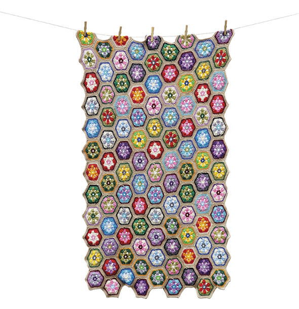 Flora - virkad pläd