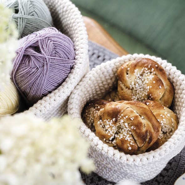 Vanilj - virkad korg