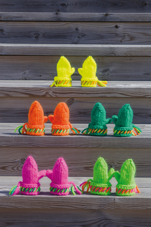 Lovikkavantar och mössa till barn och vuxen