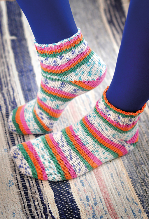 Tå upp-sockor med magic loop-teknik