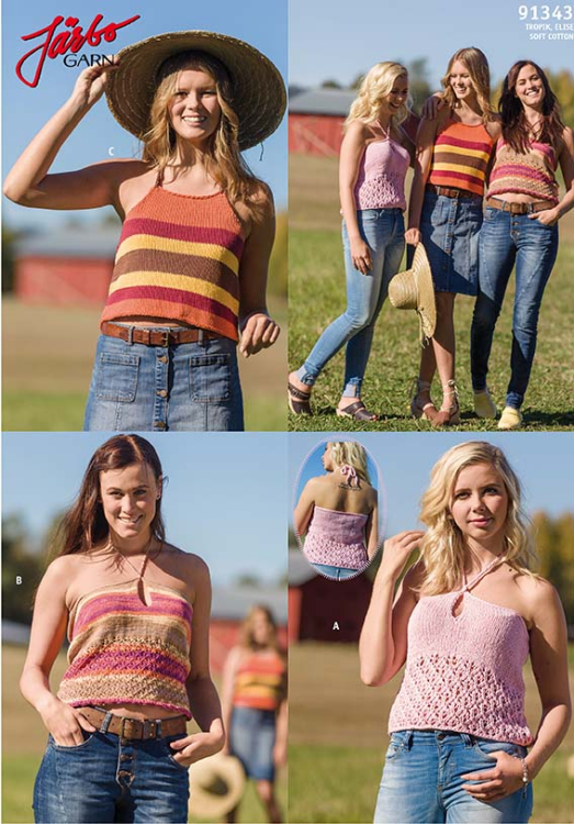 Halternecktoppar i olika kvalitéer