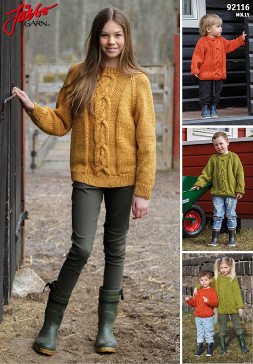 Barntröja med fläta