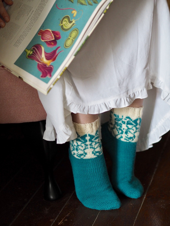 Blommor och bin - socka