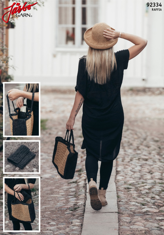 Kuvertväska och rottingliknande väska med mobilficka 