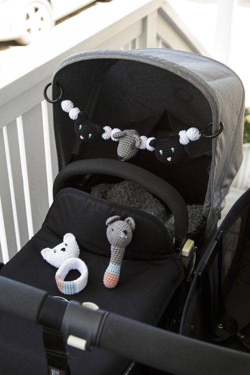 Katt och mus till baby - amigurumi