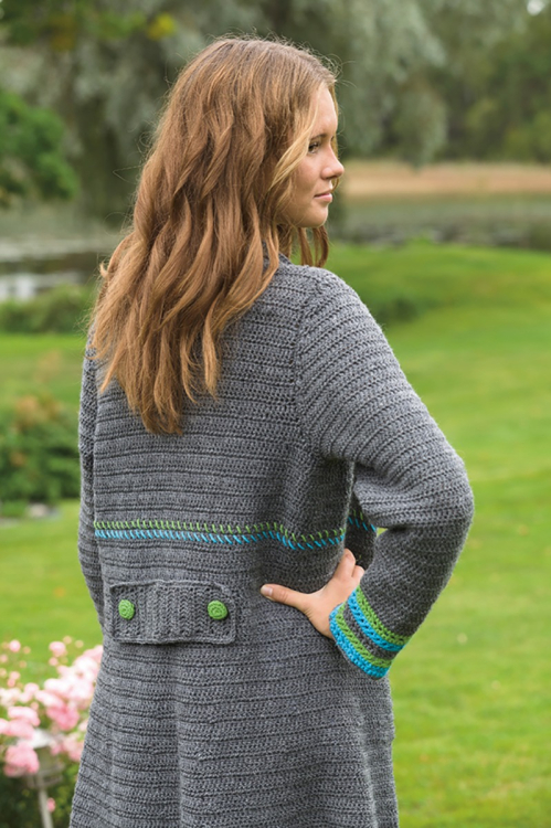 Färgstark långkofta