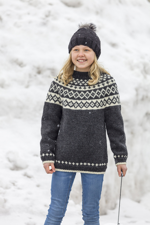 Barntröja i Järbomönster